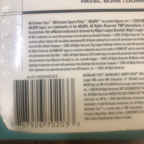 Alex Rodriguez Figurine Baseball Sports Picks Big League Challenge Blue 2000 MLB - Picture 7 of 8